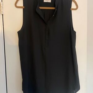 Babaton Black Sleeveless Blouse with the buttons